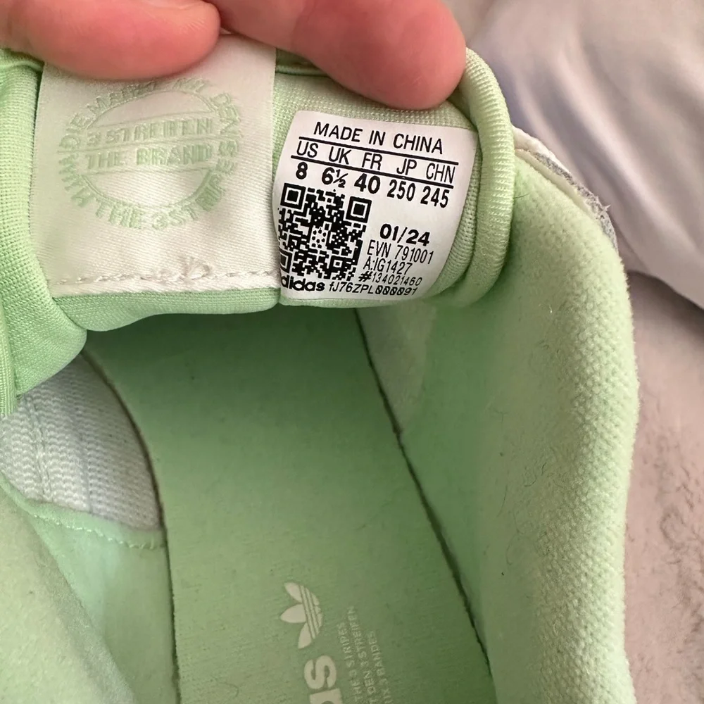 Adidas Mint and White Casual Sneakers - Picture 6 of 11